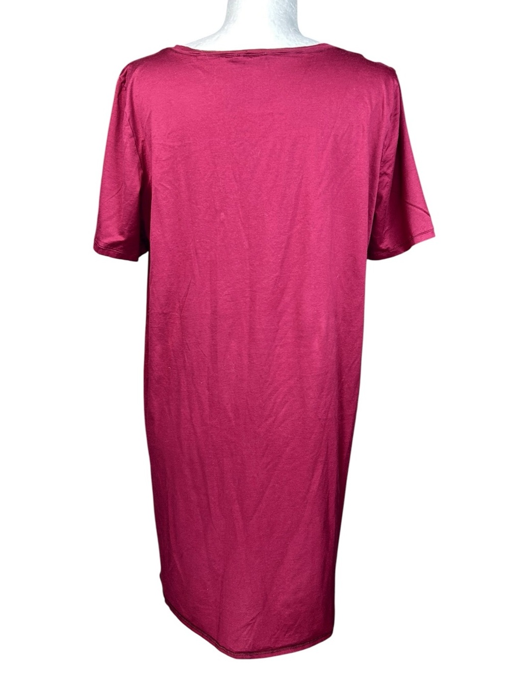 Hanro Cotton Deluxe Sleepshirt M 10/12 Plum Berry Quiet Luxury - Picture 2 of 6